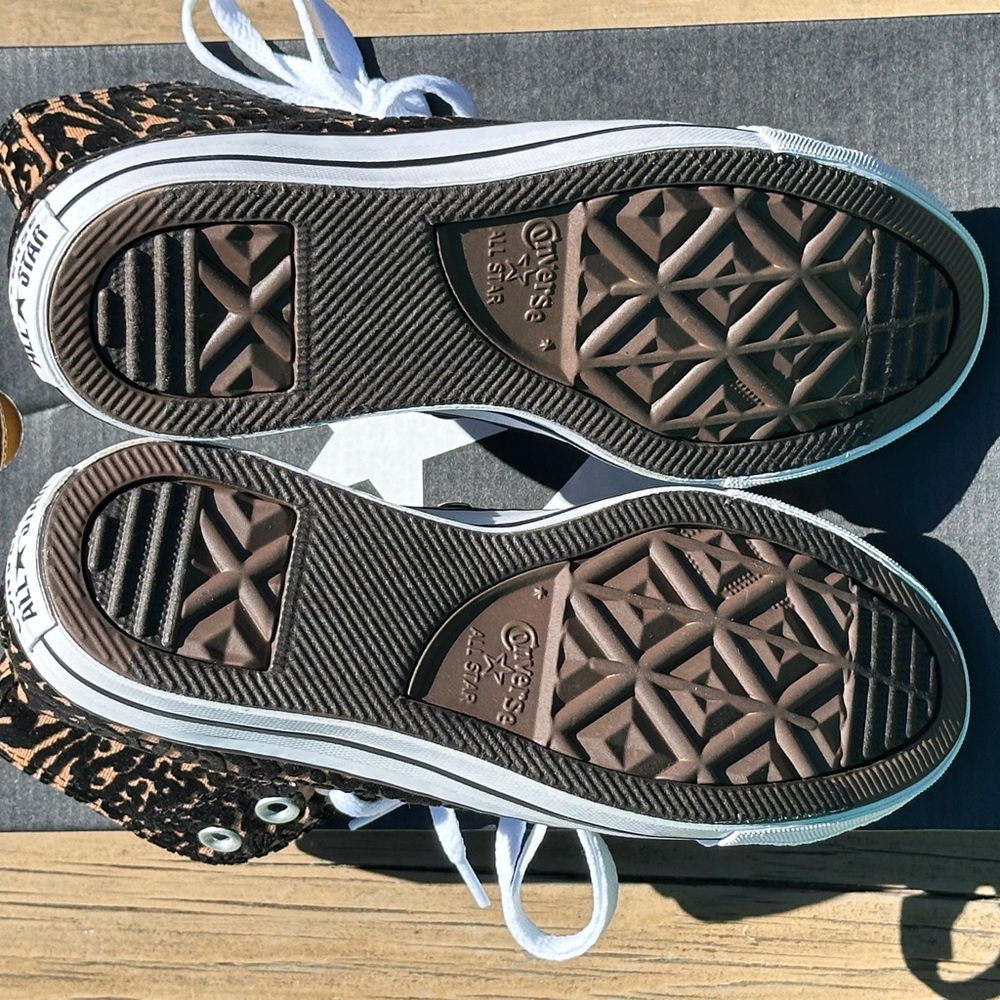 Converse CTAS High Leopard Print Canvas Casual Sneaker Womens 5 | 6 | 7.5 NEW - Picture 8 of 11
